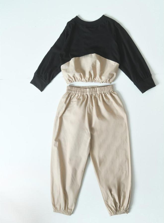 بيلا مودا طقم منسق من بنطال مع بلوزة بياقة دائرية - Image 4