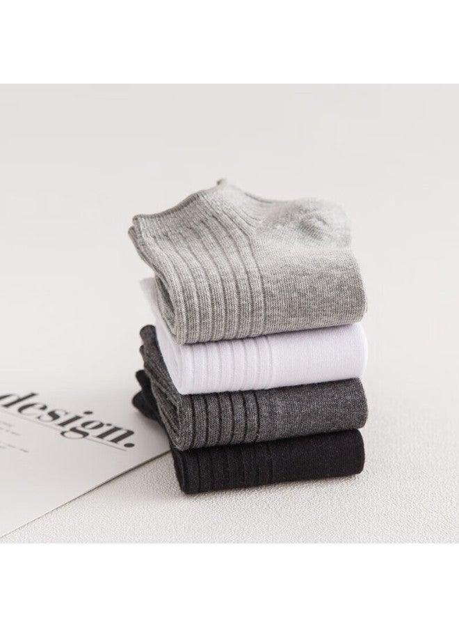 Yimian Men'S Socks, Short Summer Thin Socks, Sweat-Absorbing Breathable White Low-Cut Boat Socks, Business Casual Ankle Socks, 15 Pairs - Image 4