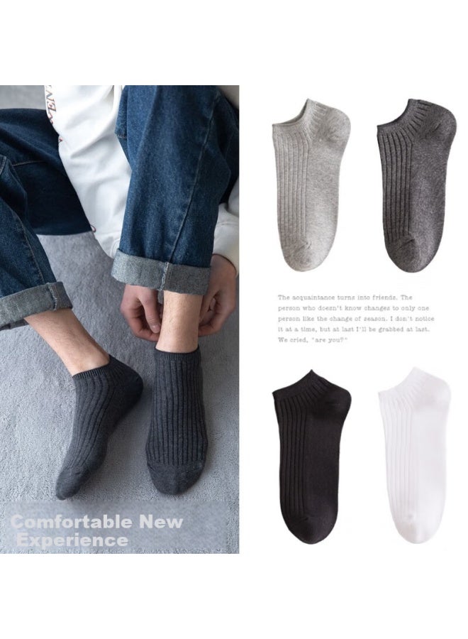 Yimian Men'S Socks, Short Summer Thin Socks, Sweat-Absorbing Breathable White Low-Cut Boat Socks, Business Casual Ankle Socks, 15 Pairs - Image 3