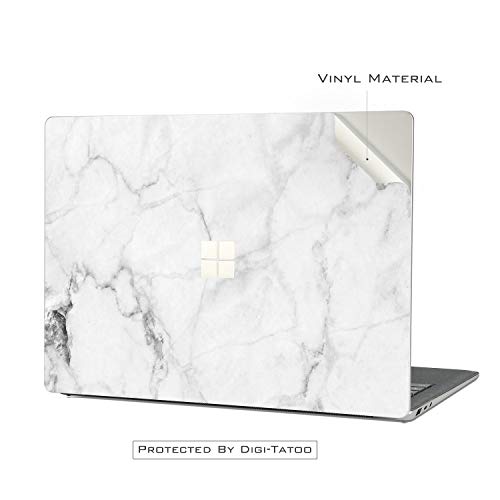 Digi-Tatoo Ultra Thin Protective Cover Skin Decal Sticker for Microsoft Surface Laptop 5 (2022 Release) 13.5", Easy Apply, Anti-Scratch, Residue Free Vinyl Skin [Fresh Marble] - Image 4