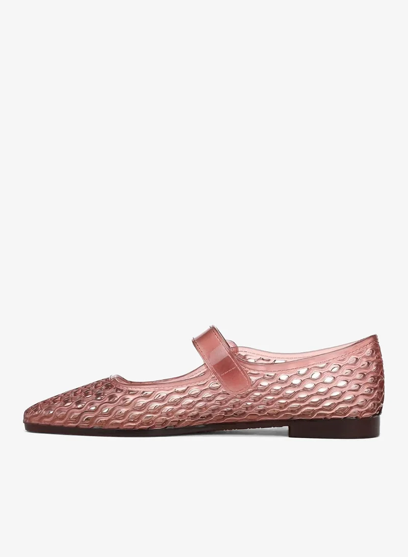 Sam Edelman PINK Michaela Jelly Mary Jane Flat for Women | Best Price UAE