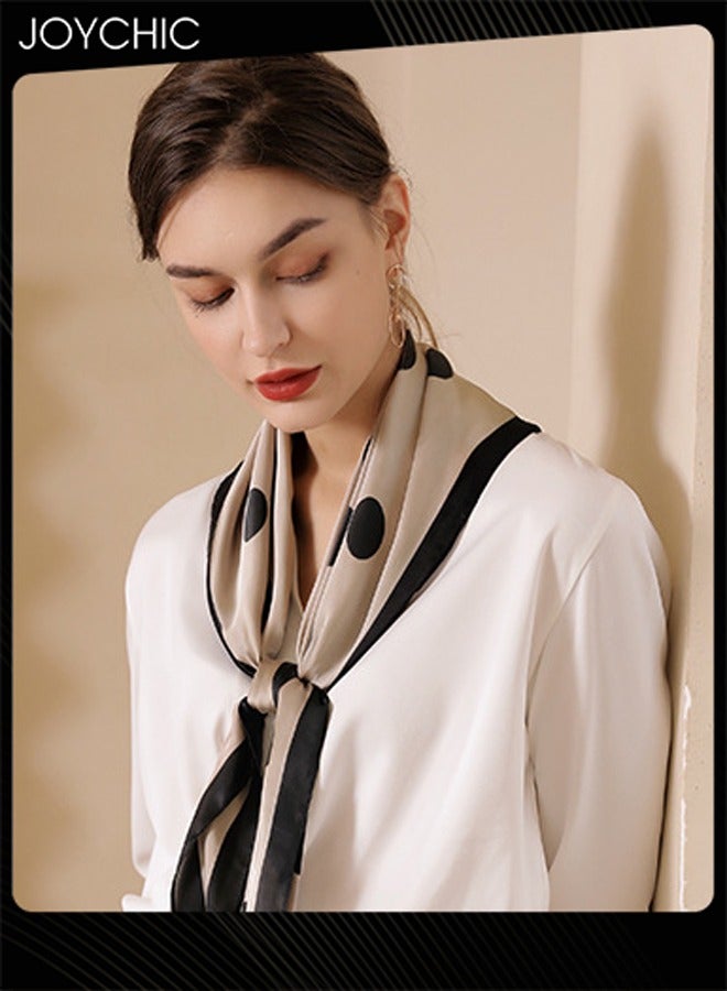 Joychic وشاح نسائي مربع على الطراز الكوري، ناعم ولطيف على البشرة، مصنوع من الحرير الصناعي، يحمي من أشعة الشمس في الصيف ويزين يوميًا - Image 2