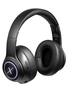 Volkano Volkano SoundSweeper Series Active Noise Cancelling Foldable Wireless Head Phones, FM Radio, Hands - Free Calling, AUX input - Black, 1 Year Warranty  - Image 3