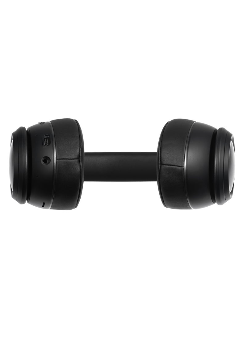 Volkano Volkano SoundSweeper Series Active Noise Cancelling Foldable Wireless Head Phones, FM Radio, Hands - Free Calling, AUX input - Black, 1 Year Warranty  - Image 5