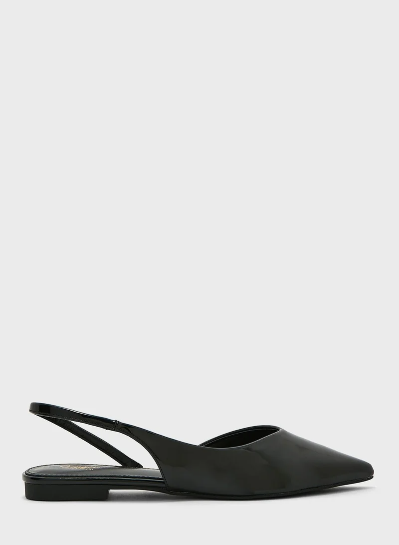 Ginger Pointed Slingback Flat Shoe