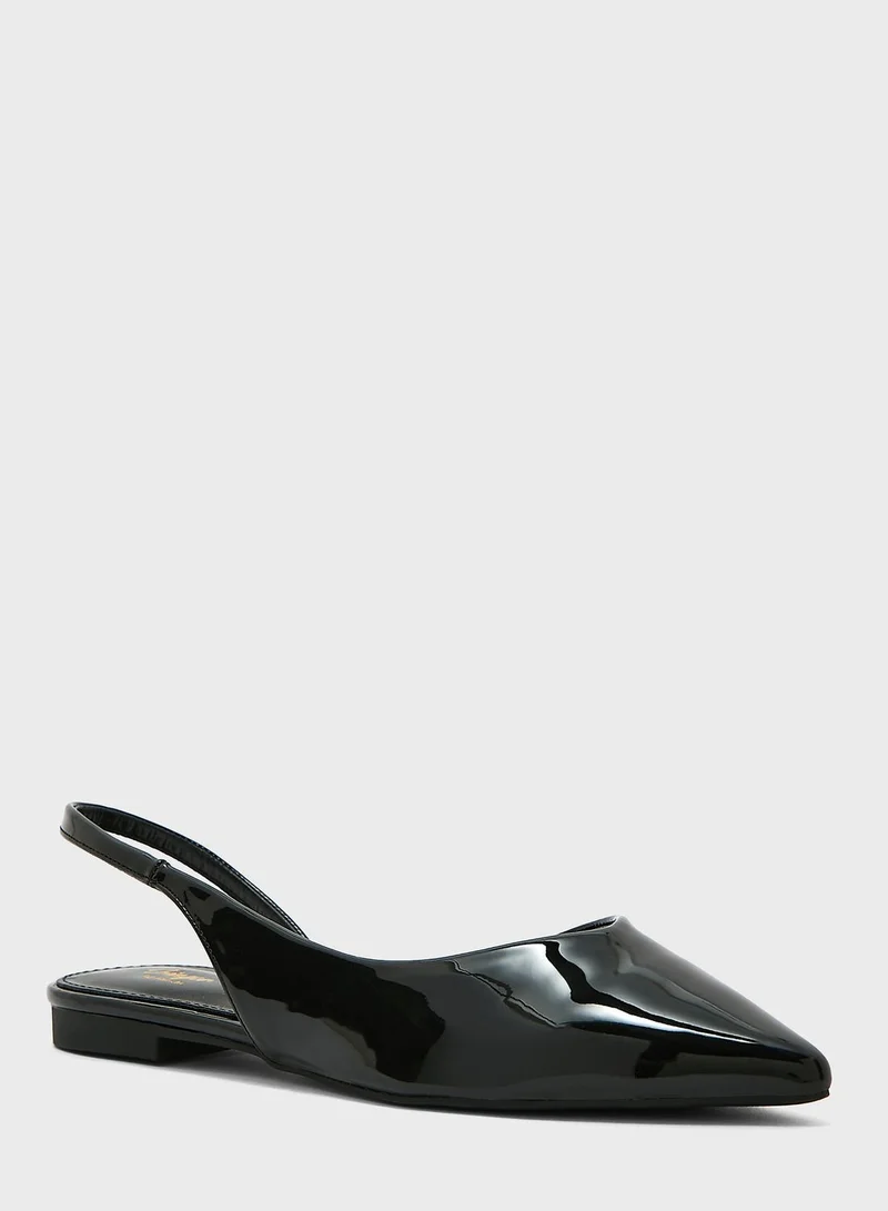 Ginger Pointed Slingback Flat Shoe
