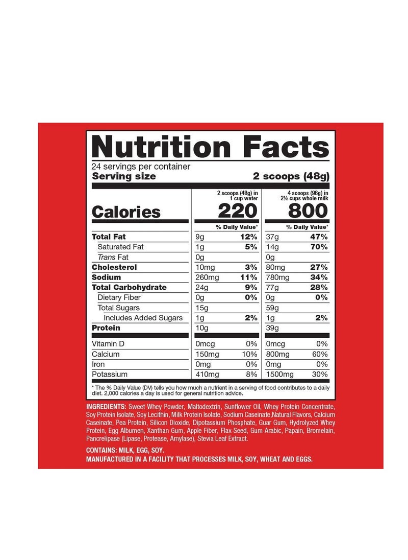 Naturade Weight Gain instant drink Vanilla 40.6oz  - Image 2