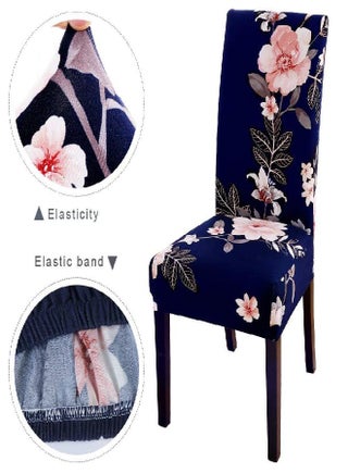 SearchI Dining Room Chair Covers Slipcovers Set of 6, Spandex Super Fit Stretch Removable Washable Kitchen Parsons Chair Covers Protector for Dining Room,Hotel,Ceremony, Navy+Flowers - pzsku/Z365A2AE31E0766E3ED1BZ/45/_/1693219554/c8bbe85f-e4cb-4c77-a35d-b8c9a6a64671