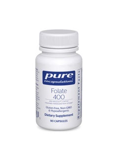 Pure Encapsulations Folate 400 ; Metafolin L5Mthf Supplement To Support Cardiovascular Cellular And Neural Health* ; 90 Capsules  - Image 1