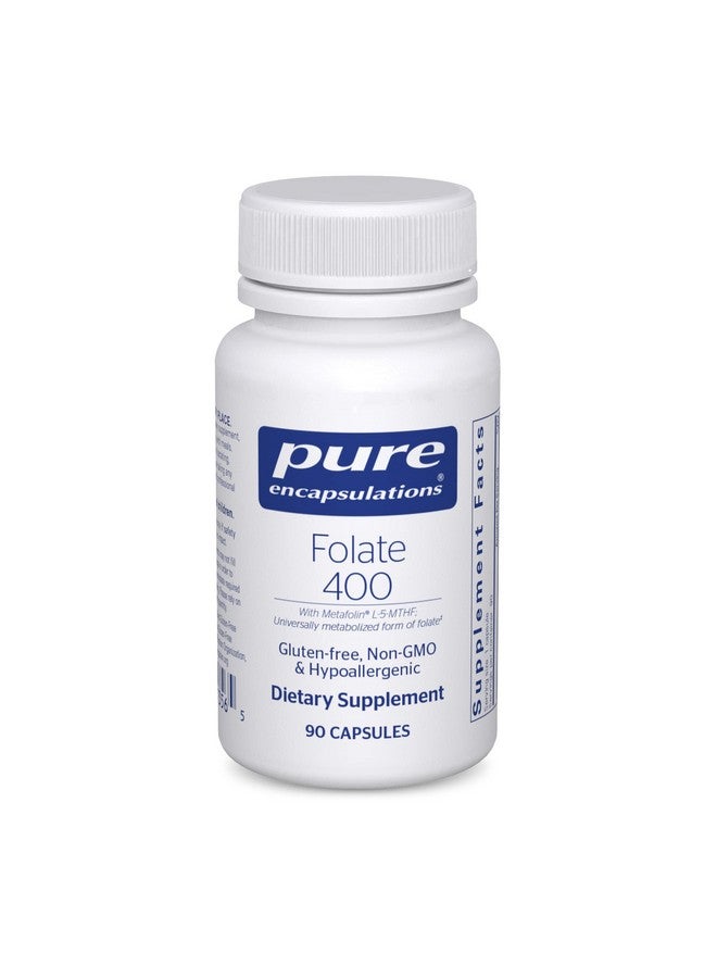 Pure Encapsulations Folate 400 ; Metafolin L5Mthf Supplement To Support Cardiovascular Cellular And Neural Health* ; 90 Capsules - Image 1
