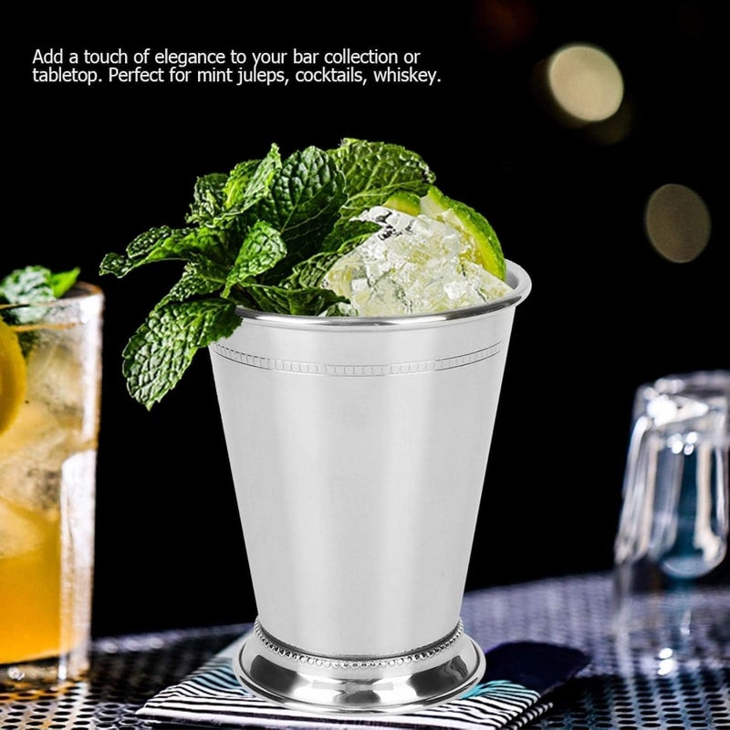 Beufee 3pcs Stainless Steel Cocktail Cups Mint Julep Cups Mixed Drinks Glass Bar Beer Mug 13.5oz/400ml Bar Accessories - Image 2