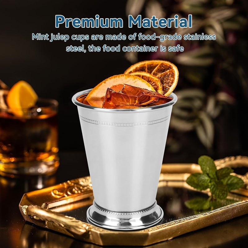 Beufee 3pcs Stainless Steel Cocktail Cups Mint Julep Cups Mixed Drinks Glass Bar Beer Mug 13.5oz/400ml Bar Accessories - Image 3