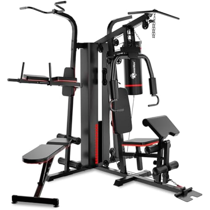rayihni جيم منزلي متعدد الوظائف GH450 / جيم متعدد مع تركيب مجاني، أسود - Image 1