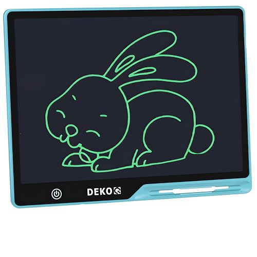 Dekoq Magic Slate 16-inch LCD Writing Tablet with Stylus Pen, for Drawing, Playing, Noting by Kids & Adults (Rechargeable LCD Writing Tablet) (Blue) - Image 1