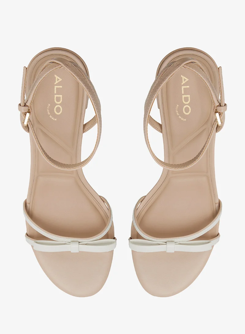 Aldo MEDIUM BEIGE Boula Ankle Strap Heeled Sandals for Women | Best Price UAE