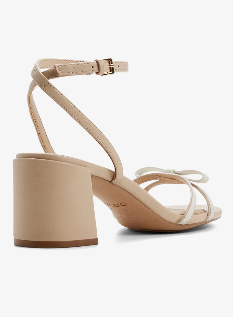 Aldo MEDIUM BEIGE Boula Ankle Strap Heeled Sandals for Women | Best Price UAE