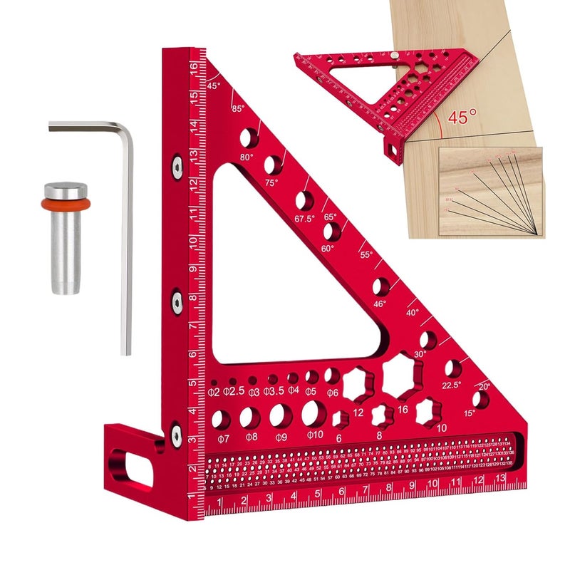 مسطرة قياس ثلاثية الأبعاد متعددة الزوايا لأعمال النجارة الدقيقة - Image 1
