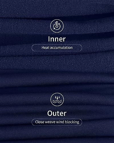 WEERTI Thermal Underwear for Women Long Johns with Fleece Lined Base Layer Women Cold Weather Top Bottom Navy - Image 3