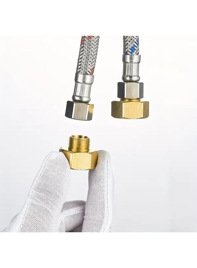 1 قطعة محول ضغط G1 2 إناث إلى 3 8 ذكور، موصل أنابيب مياه معدني لحنفيات المطبخ والحمام في المنازل المتنقلة - Image 5