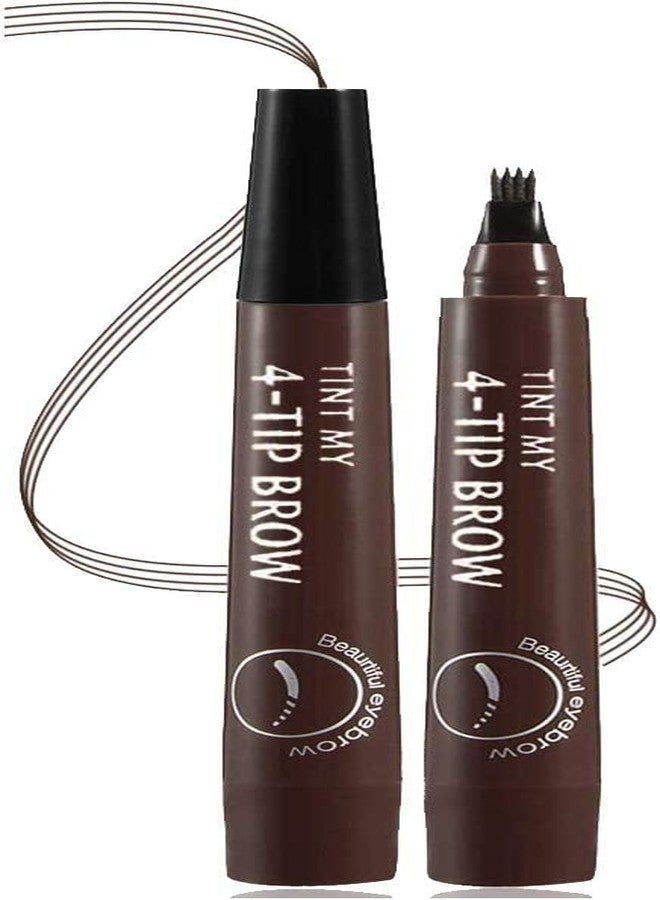 VBA Eyebrow Contouring Pencil Waterproof Eyebrow Pen - Eyebrow Pencil with a Micro-Fork Tip Applicator - Creates Natural Looking Brows Makeup Effortlessly (DARK BROWN) - Image 1
