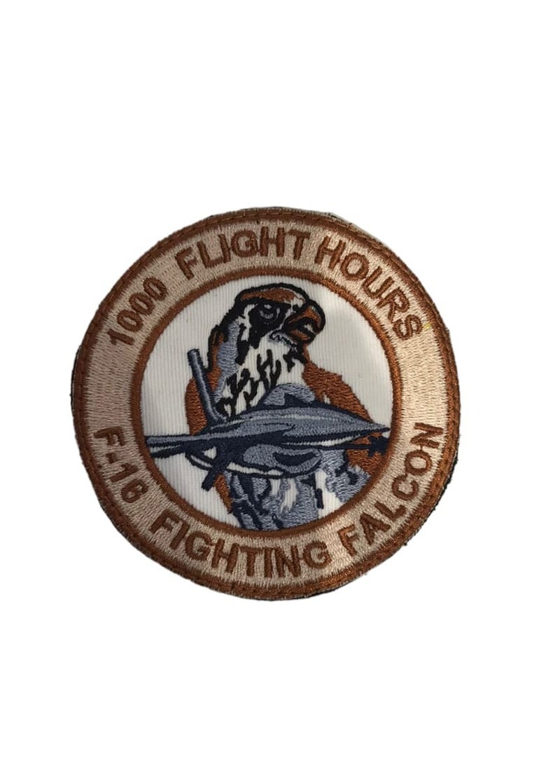 Fighter Gifts F16 1000 Flight Hours Beige Patch 