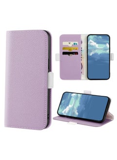 HuHa Case Cover For Realme C11 Candy Color Litchi Texture Leather Phone Case Light Purple 