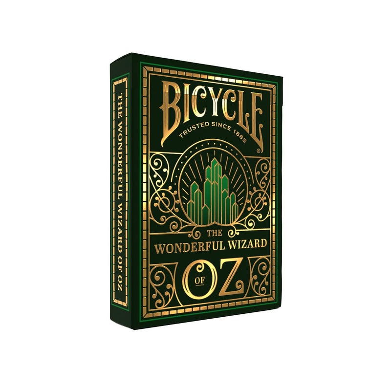 Bicycle Wizard of Oz Playing Cards, Oz Inspired Playing Card Deck, Emerald and Gold, 1 Deck - Image 1