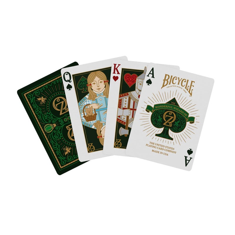 Bicycle Wizard of Oz Playing Cards, Oz Inspired Playing Card Deck, Emerald and Gold, 1 Deck - Image 3