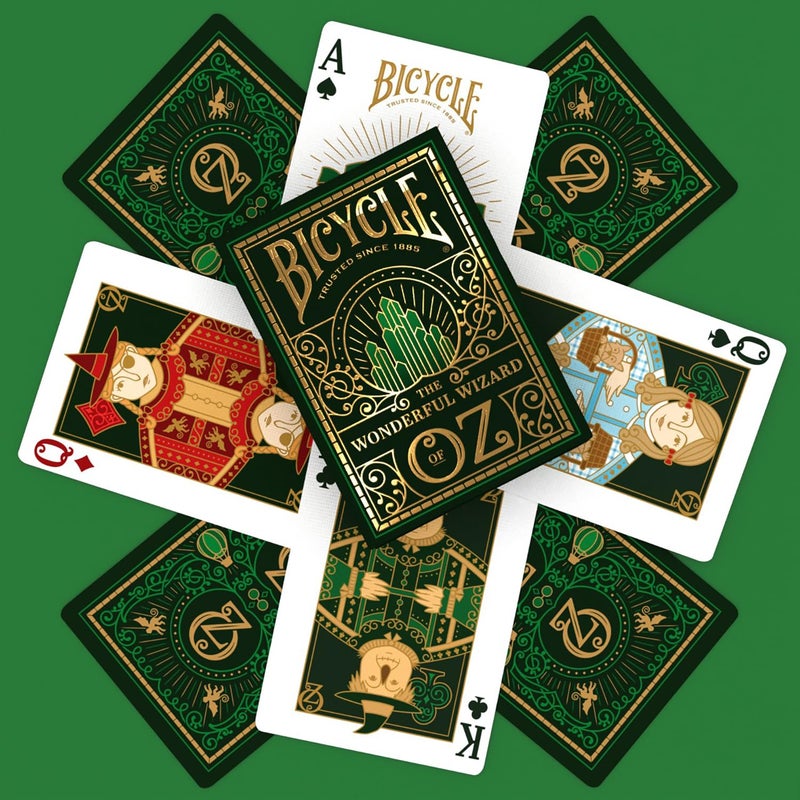 Bicycle Wizard of Oz Playing Cards, Oz Inspired Playing Card Deck, Emerald and Gold, 1 Deck - Image 4
