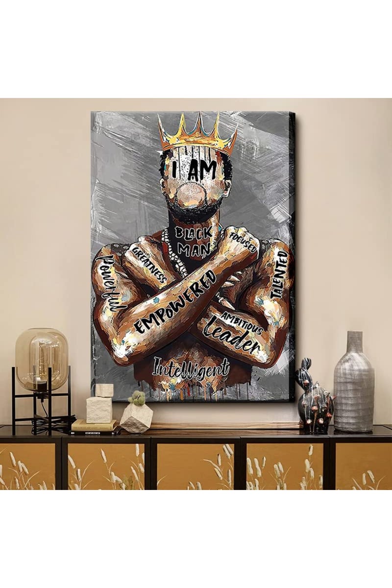 AKOTAC Framed Large 24 x 36 African American Canvas Wall Art Decor Black Man King Men Posters Prints Artwork Pictures Paintings - Image 3