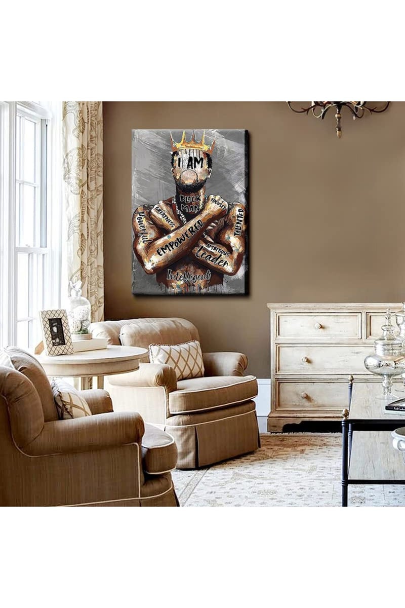 AKOTAC Framed Large 24 x 36 African American Canvas Wall Art Decor Black Man King Men Posters Prints Artwork Pictures Paintings - Image 5
