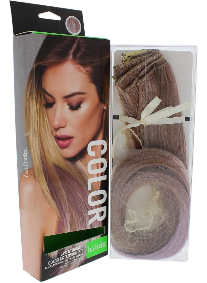 hairdo مجموعة إطالة الشعر المستقيم الملون - وردي جليدي للنساء 6 × 23 بوصة - Image 1