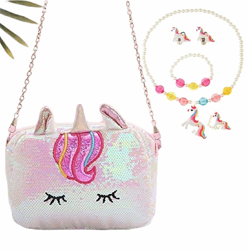 Tera13 Girls Kids Gift Set, Mala Necklace Set with Pouch Accessories Kit (Pack of 2) Sling Bag Combo Set for Women & Gi-rls, B-Day, Kanjak, Rakhi Return Gift for Girls Gi-ft Items, Bracelete - Image 2