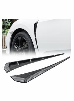 Car Fender Side Vents 1Pair ABS Carbon Fiber Spoiler Compatible Stickers Decorative Air Flow Intake Hole Grille Auto Exterior Accessories