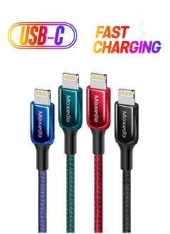 Moxedo Moxedo CavoX Type-C to Lighting Fast Charge and Data Sync Braided Cable 1.2m Compatible with iPhone 14/14 Pro / 14 Plus/14 Pro Max, iPad Pro, iPhone 8-13 Series 