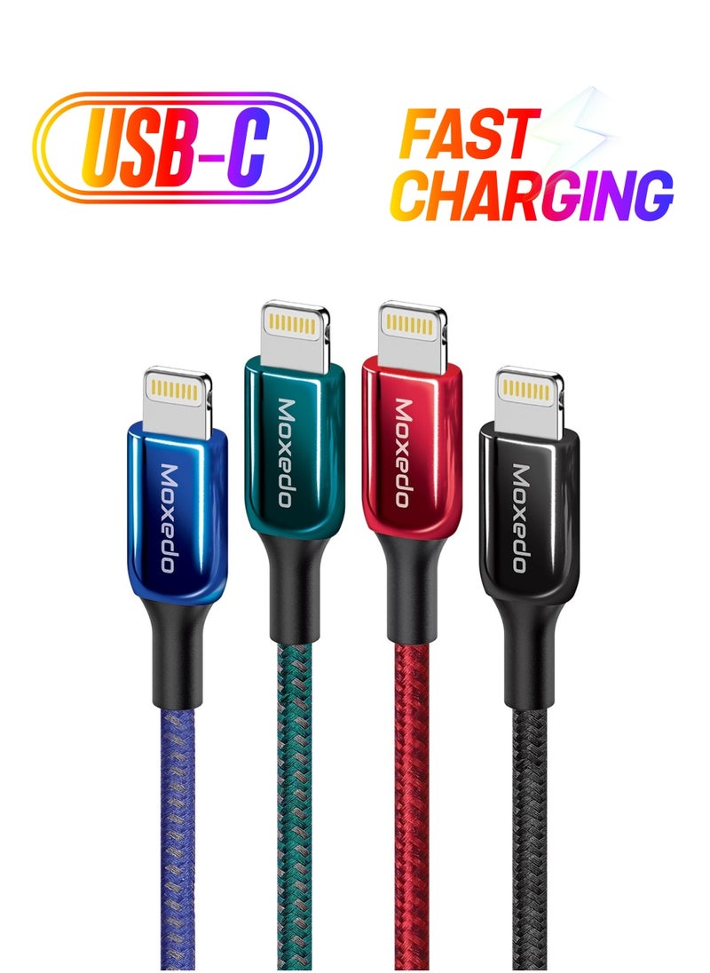 Moxedo - Moxedo CavoX Type-C to Lighting Fast Charge and Data Sync Braided Cable 1.2m Compatible with iPhone 14/14 Pro / 14 Plus/14 Pro Max, iPad Pro, iPhone 8-13 Series - Image 1
