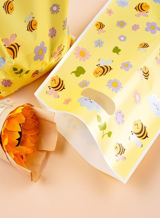 CSTYWC 30PCS Yellow Honey Bee Plastic Candy Goodie Bags Party Favor Bags Bee Treat Bags for Summer Birthday Baby Shower Party Gift Wrapping Supplies - Image 2