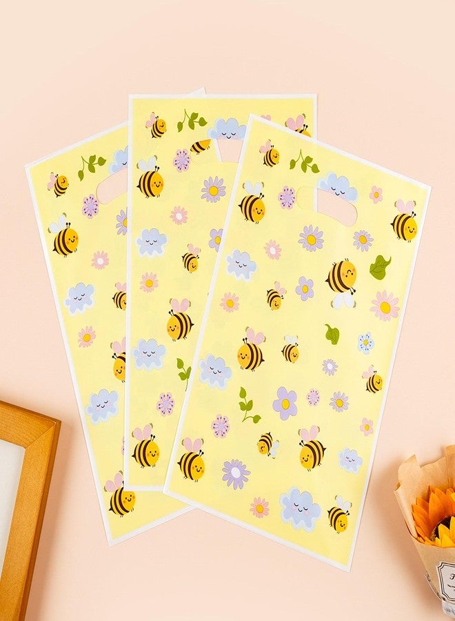 CSTYWC 30PCS Yellow Honey Bee Plastic Candy Goodie Bags Party Favor Bags Bee Treat Bags for Summer Birthday Baby Shower Party Gift Wrapping Supplies - Image 4