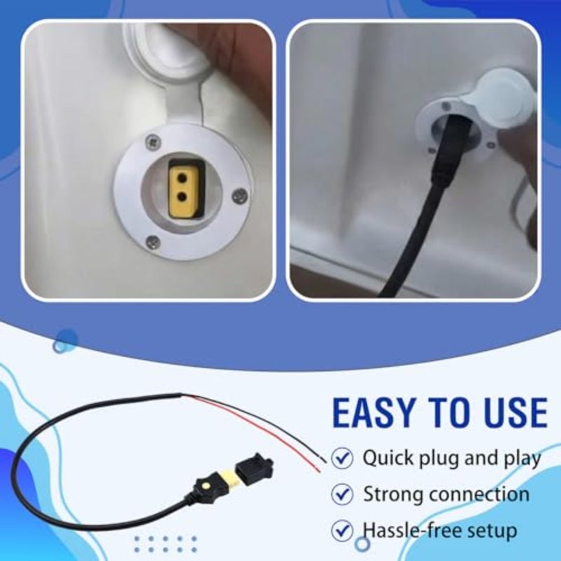 1903017 كابل نهاية البطارية Downrigger 3ft 14 Awg 12v 30 Amp Cord مقاوم للماء موصل مضاد للتآكل يناسب أجهزة Downriggers الكهربائية 2008+ - Image 4