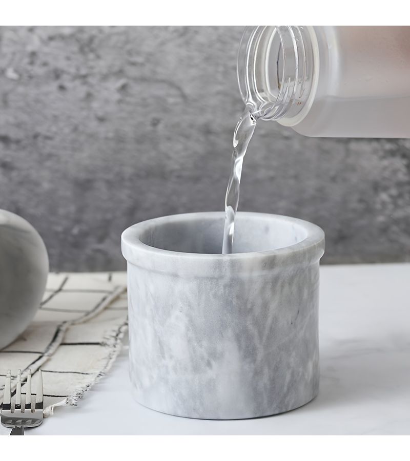 Marble Butter Storage Container Handmade Butter Holder Cloud Star White Kitchen Countertop Decoration Ideal Yellow Oil Tank - Image 4