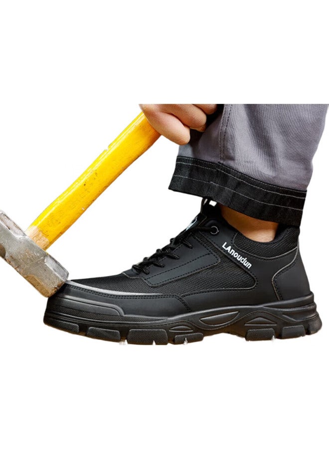 Blue Gull Shield Blue Owl Shield Safety Shoes For Men, Summer Breathable, Odor-Resistant, Anti-Smashing, Puncture-Resistant, Steel Toe Cap, Wear-Resistant Construction Work Shoes D216 Size 40 - Image 2