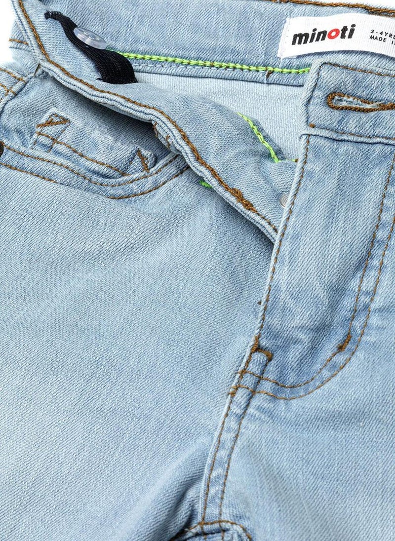 مينوتي شورت جينز للأولاد المراهقين بحافة مطوية - Image 3