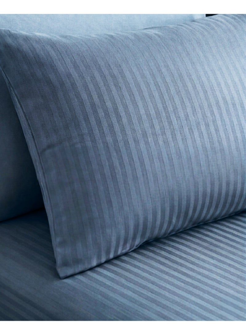 Elega Decor 210TC Cotton Satin Single Strpies Bed Sheet Set 2PC | Soft Breathable Satin Flat Sheet 180x260 cm | 1 pillowcase 50x75 cm | OEKO-TEX & ECAS Certified - Image 5