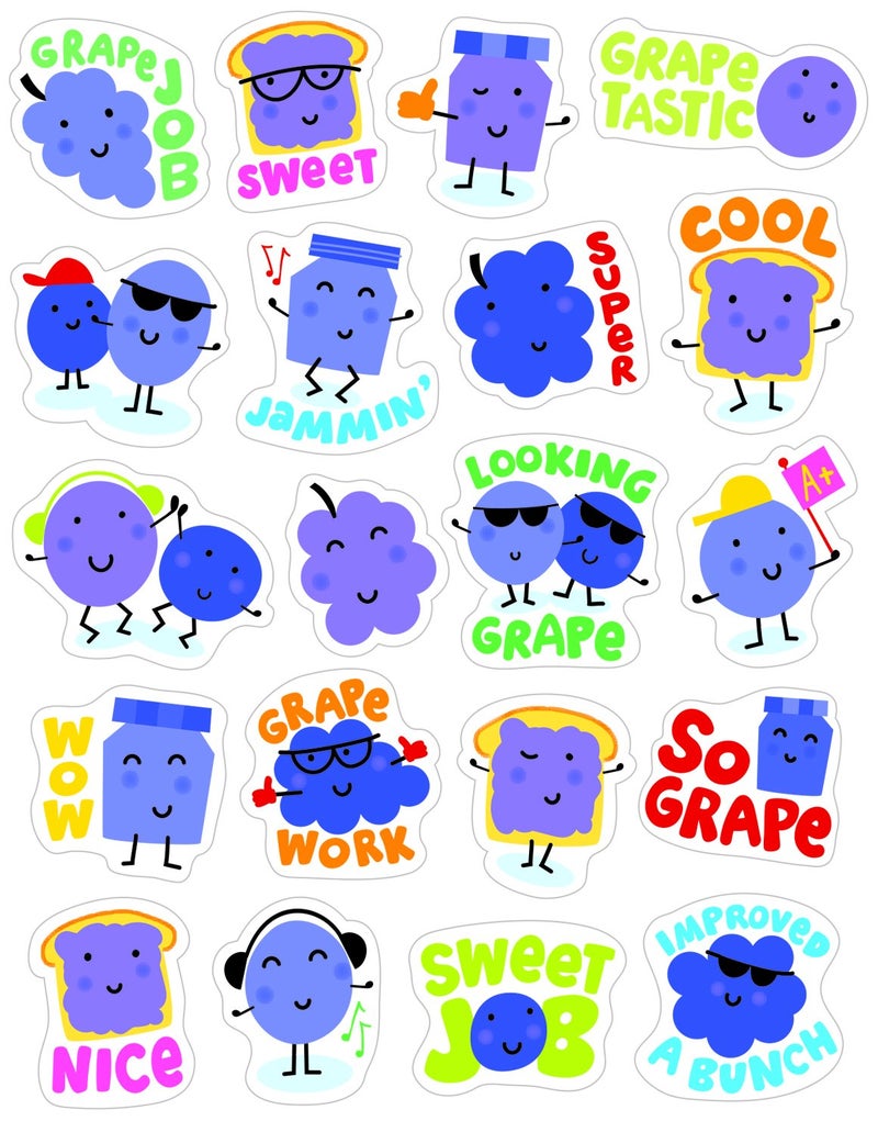 Eureka Grape Stickers - Scented - Image 2