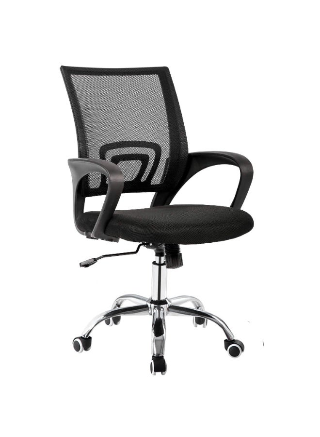 Generic Home Office Chair, Computer Chair, Height Adjustable Swivel Desk Chair with Lumbar Support Armrests and Wheels for Work and Study, Black  - Image 5