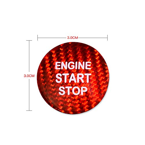 AIRSPEED Carbon Fiber Car Engine Start Button Sticker for Lexus IS250 IS200 IS300 ES350 ES330 GS350 GS300 NX300 NX200T RX350 RX300 LX RC (Red) - Image 2