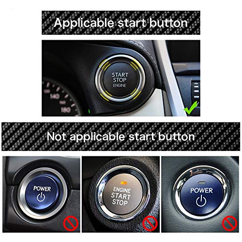 AIRSPEED Carbon Fiber Car Engine Start Button Sticker for Lexus IS250 IS200 IS300 ES350 ES330 GS350 GS300 NX300 NX200T RX350 RX300 LX RC (Red) - Image 3