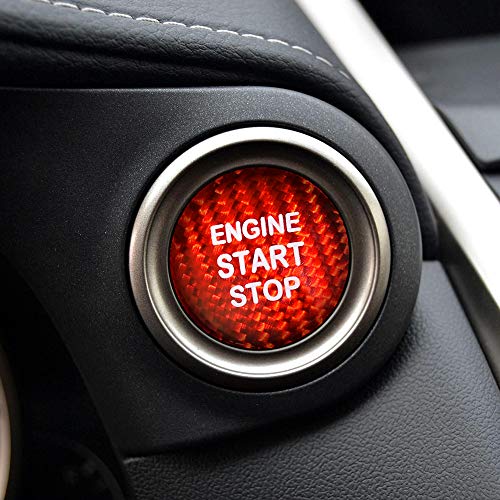 AIRSPEED Carbon Fiber Car Engine Start Button Sticker for Lexus IS250 IS200 IS300 ES350 ES330 GS350 GS300 NX300 NX200T RX350 RX300 LX RC (Red) - Image 5