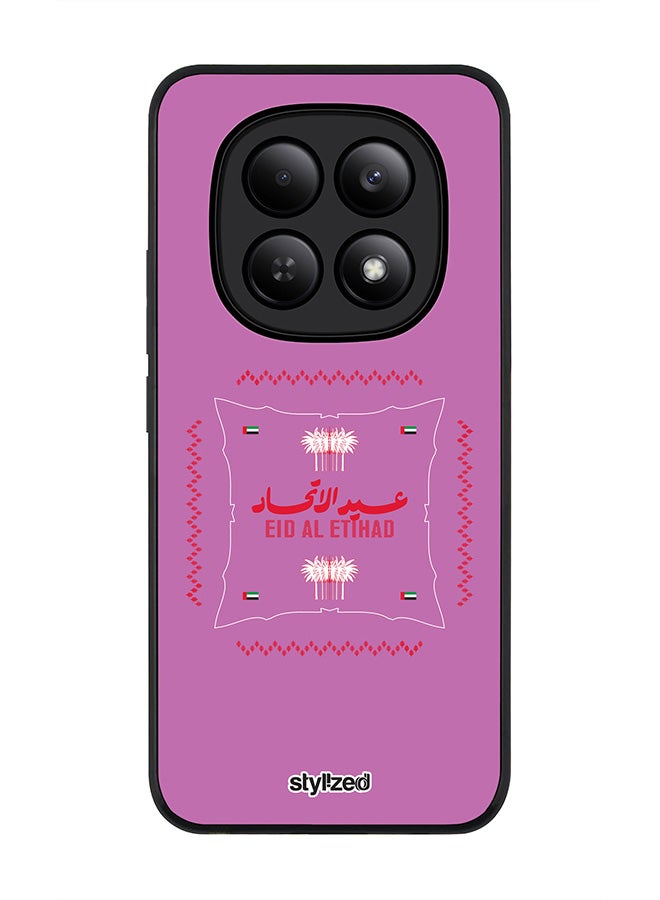 For Xiaomi Redmi Note 15 4G Case,Slim fit Camera Protection, Shockproof Thin Phone cover  - Eid Al Etihad 53 National Day Poster Design Purple