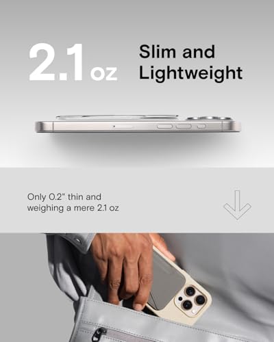 MOFT Magnetic Wallet Stand Compatible with iPhone 17/16/15/14/13/12 Series, Angle Adjustment & Magsafe Compatible MOVAS Phone Stand,Misty Cove - Image 2